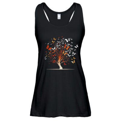 Butterfly Tree Funny Butterfly Ladies Essential Flowy Tank