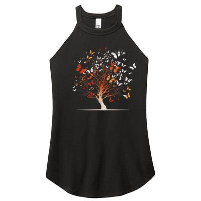 Butterfly Tree Funny Butterfly Women's Perfect Tri Rocker Tank