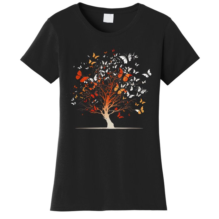 Butterfly Tree Funny Butterfly Women's T-Shirt