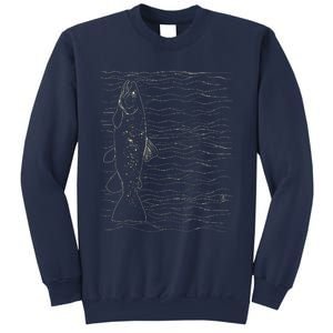 Brown Trout Fly Fishing Dry Fisherman Sweatshirt