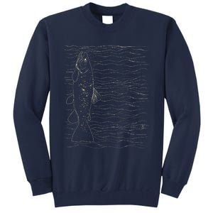 Brown Trout Fly Fishing Dry Fisherman Tall Sweatshirt