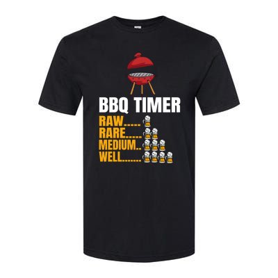 Bbq Timer Funny Gift Bbq Timer Barbecue Sign Funny 4th Of July Gift Softstyle® CVC T-Shirt