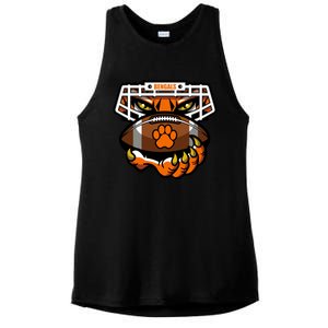 Bengal Tiger Football Ladies PosiCharge Tri-Blend Wicking Tank