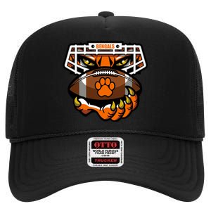 Bengal Tiger Football High Crown Mesh Back Trucker Hat