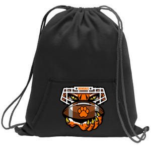 Bengal Tiger Football Sweatshirt Cinch Pack Bag