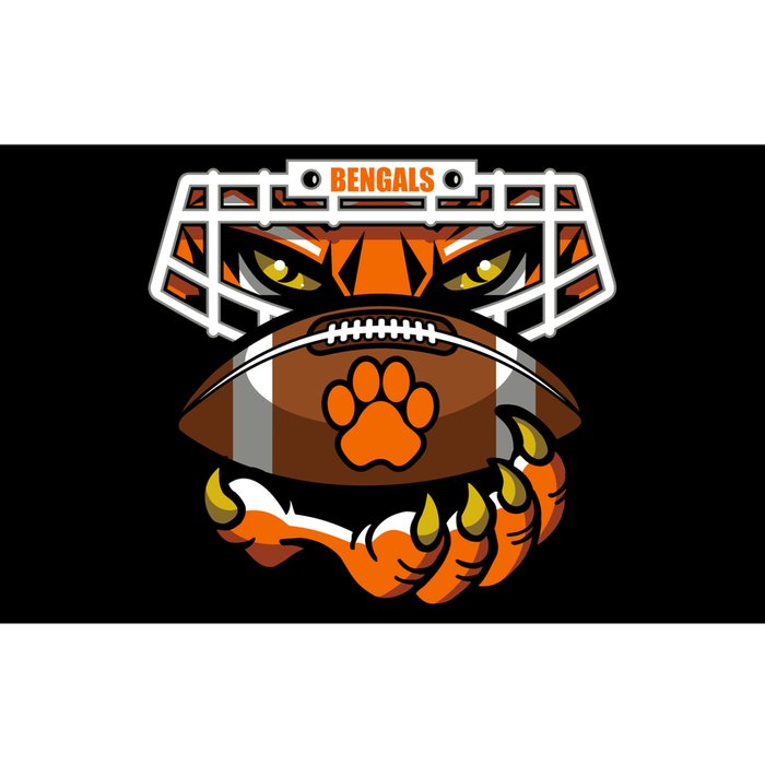 Bengal Tiger Football Bumper Sticker