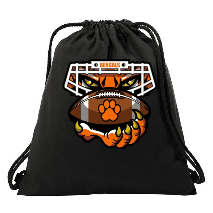 Bengal Tiger Football Drawstring Bag