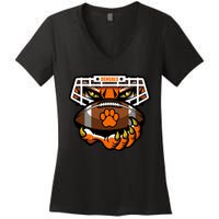 Bengal Tiger Football Women's V-Neck T-Shirt