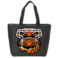 Bengal Tiger Football Zip Tote Bag