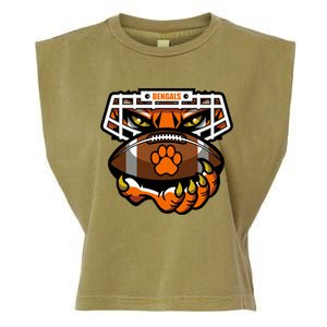 Bengal Tiger Football Garment-Dyed Women's Muscle Tee