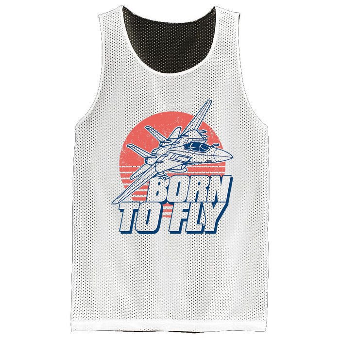 Born To Fly Fighter Jet Plane Airplane Mesh Reversible Basketball Jersey Tank