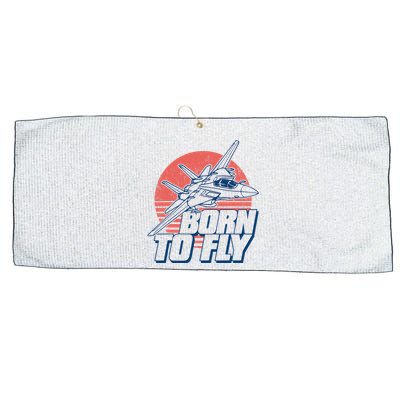 Born To Fly Fighter Jet Plane Airplane Large Microfiber Waffle Golf Towel