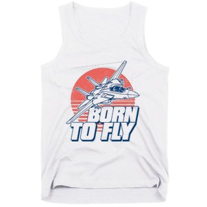 Born To Fly Fighter Jet Plane Airplane Tank Top