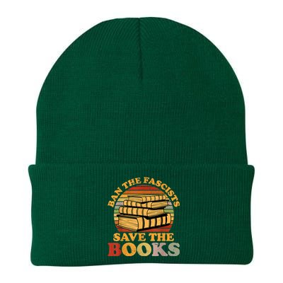 Ban The Fascists Save The Books Funny Book Lover Worm Nerd Knit Cap Winter Beanie