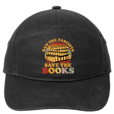 Ban The Fascists Save The Books Funny Book Lover Worm Nerd 7-Panel Snapback Hat