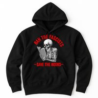 Ban The Fascists Save The Books Funny Book Lover Worm Nerd Hoodie