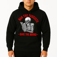 Ban The Fascists Save The Books Funny Book Lover Worm Nerd Hoodie