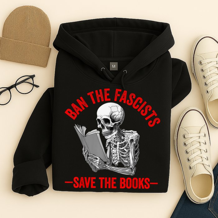 Ban The Fascists Save The Books Funny Book Lover Worm Nerd Hoodie