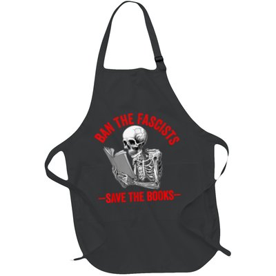 Ban The Fascists Save The Books Funny Book Lover Worm Nerd Apron