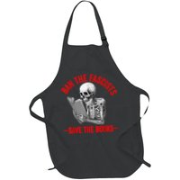 Ban The Fascists Save The Books Funny Book Lover Worm Nerd Apron
