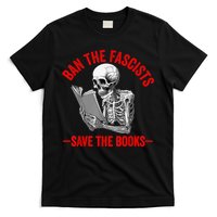 Ban The Fascists Save The Books Funny Book Lover Worm Nerd T-Shirt