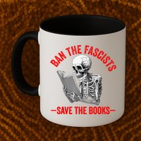 Ban The Fascists Save The Books Funny Book Lover Worm Nerd Mug