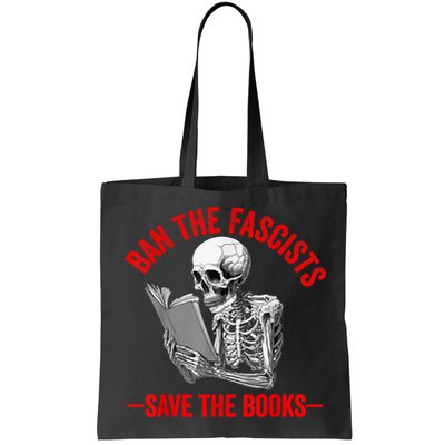 Ban The Fascists Save The Books Funny Book Lover Worm Nerd Bag