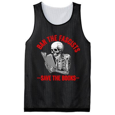 Ban The Fascists Save The Books Funny Book Lover Worm Nerd Mesh Reversible Basketball Jersey Tank