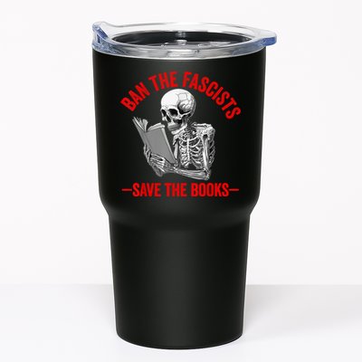 Ban The Fascists Save The Books Funny Book Lover Worm Nerd Tumbler