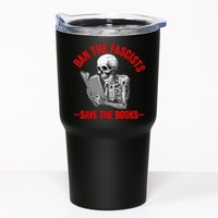 Ban The Fascists Save The Books Funny Book Lover Worm Nerd Tumbler