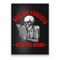 Ban The Fascists Save The Books Funny Book Lover Worm Nerd Poster