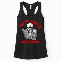 Ban The Fascists Save The Books Funny Book Lover Worm Nerd Womens Tank Top
