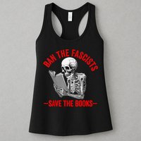 Ban The Fascists Save The Books Funny Book Lover Worm Nerd Womens Tank Top