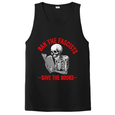 Ban The Fascists Save The Books Funny Book Lover Worm Nerd PosiCharge Competitor Tank