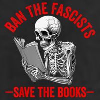 Ban The Fascists Save The Books Funny Book Lover Worm Nerd Trucker Hat