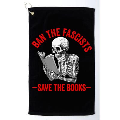 Ban The Fascists Save The Books Funny Book Lover Worm Nerd Golf Towel
