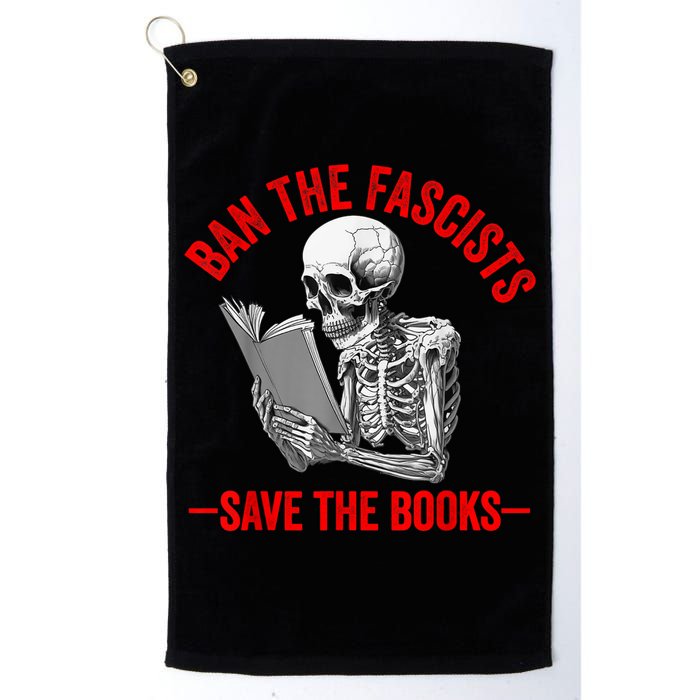 Ban The Fascists Save The Books Funny Book Lover Worm Nerd Golf Towel
