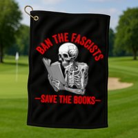 Ban The Fascists Save The Books Funny Book Lover Worm Nerd Golf Towel