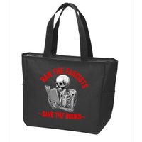 Ban The Fascists Save The Books Funny Book Lover Worm Nerd Zip Tote Bag