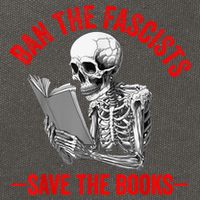 Ban The Fascists Save The Books Funny Book Lover Worm Nerd Cotton Canvas Backpack