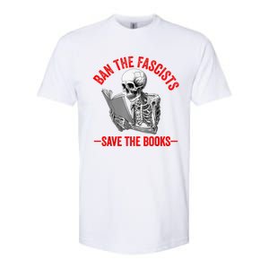 Ban The Fascists Save The Books Funny Book Lover Worm Nerd Softstyle CVC T-Shirt