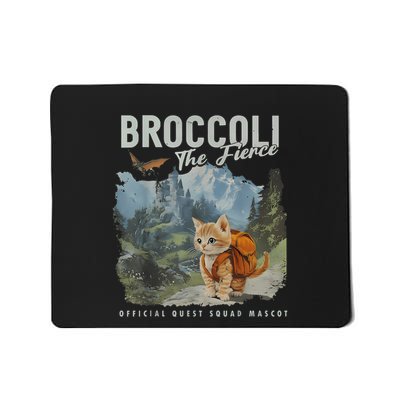 Broccoli The Fierce Quest Fantasy Squad Broccoli Cat Mousepad