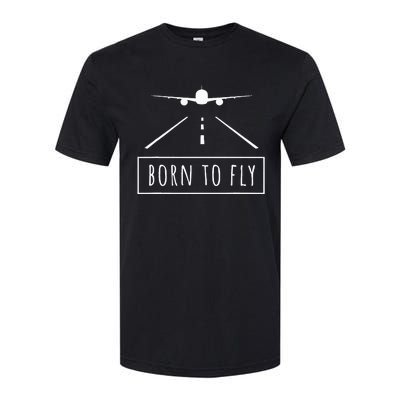 Born To Fly Aviation Pilot Flying Airplane Aircraft Gift Softstyle® CVC T-Shirt