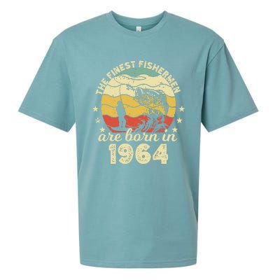 Birthday The Finest Fisherman Are Born In 1964 Fishing Sueded Cloud Jersey T-Shirt