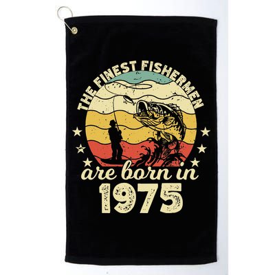 Birthday The Finest Fisherman Are Born In 1975 Fishing Golf Towel