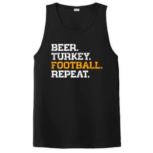 Beer Turkey Football Repeat Funny Thanksgiving Meme PosiCharge Competitor Tank