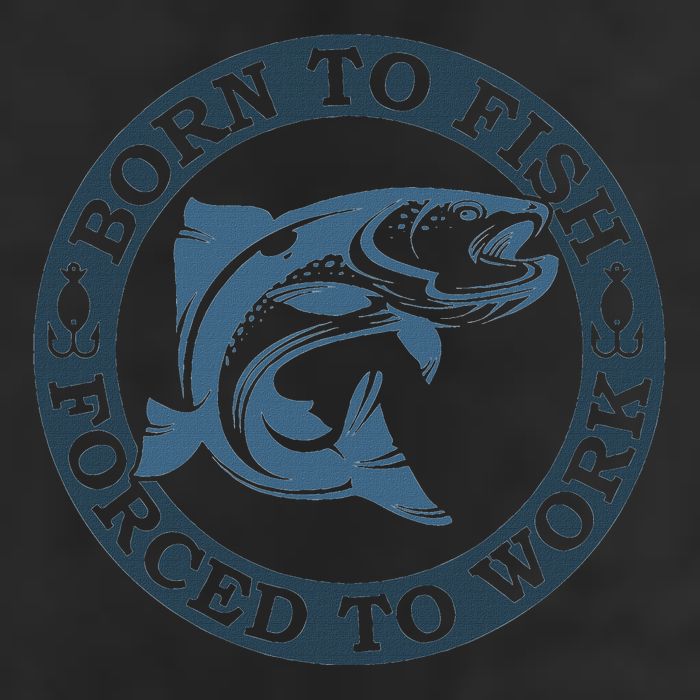 Born To Fish But Forced To Work Fishing Golf Towel