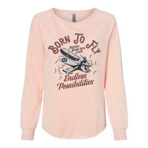 Born To Fly Womens California Wash Sweatshirt