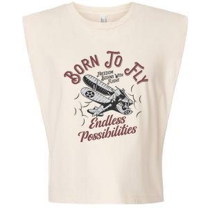 Born To Fly Garment-Dyed Women's Muscle Tee