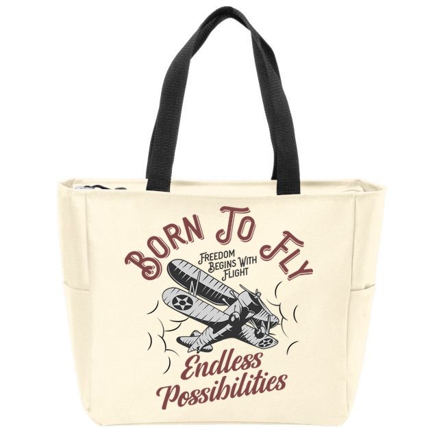 Born To Fly Zip Tote Bag